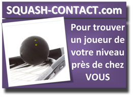 Pour touver un partenaire de Squash près de chez vous